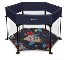 Lionelo Detská ohrádka Roel Blue Navy