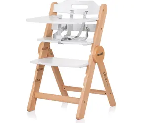 CHIPOLINO Drevená jedálenská stolička Cacao 2v1 White Wood
