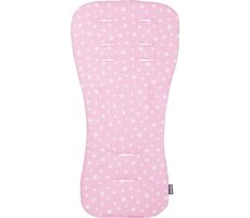 CHIPOLINO Mäkká podložka do kočíka Pink stars