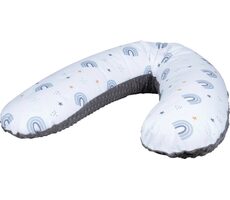 BUBABA Dojčiaci vankúš Dúha 170x35cm sivý