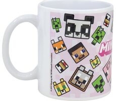 STOR Hrnček keramický 325ml Minecraft ružový