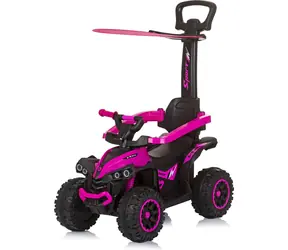 CHIPOLINO Odrážadlo so strieškou a vodiacou tyčou ATV Pink