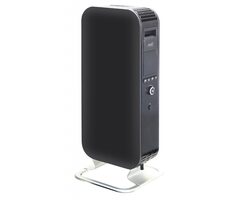 Mill olejový radiátor AB-H1000DN BLACK / 1000W / LED displej / denný-nočný termostat / sklenený predok / čierny  