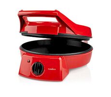 Nedis FCPM100FRD červená / Pec na pizzu a gril / 1800 W / 30 cm / Nastaviteľná regulácia teploty  