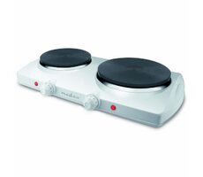 Nedis KAEP251EWT2 biela / Dvojplatničkový elektrický varič / 2300 W / ochrana proti prehriatiu 