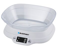 Blaupunkt FKS501 biela / kuchynská váha s miskou / 1-5000 g / 2x AAA