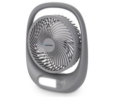 Blaupunkt APF301 sivá / prenosný ventilátor / 3 rýchlosti / svietidlo / až 4 hodiny prevádzky 