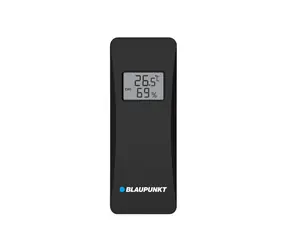 Blaupunkt ACC20WSBK čierna / Vonkajší snímač teploty pre meteostanice / LCD Displej / 2x 1.5V AA