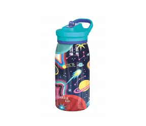 Quokka Nerezová termofľaša s náustkom Pop Kids Space 445 ml
