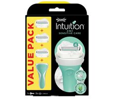 Wilkinson Intuition Naturals Sensitive holiaci strojček + 3 náhradné hlavice