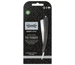 Wilkinson Classic 5s Blades Vintage + Cut Throat Britva + 5 ks žiletiek