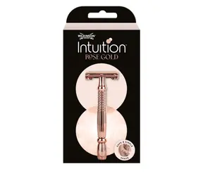 Wilkinson Intuition Double Edge Rose Gold Razor dámsky kovový strojček Classic + 10 žiletiek