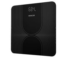Sencor SBS 2476BK čierna / Osobná váha / Tvrdené sklo / LCD / 180 kg / kg / 2x AAA  