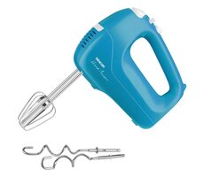 Sencor SHM 5407TQ modrá / Ručný šľahač / 200W / 5 rýchlostí / hnetacie & šľahacie metly
