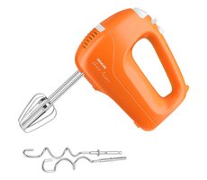 Sencor SHM 5403OR oranžová / Ručný šľahač / 200W / 5 rýchlostí / hnetacie & šľahacie metly