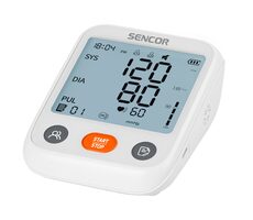 Sencor SBP 1150WH biela / digitálny tlakomer / krvný tlak & tep / pamäť 2x99 miest / displej 70 × 82 mm / 4X AAA