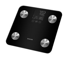 Sencor SBS 6026BK čierna / osobná váha / Tvrdené sklo / LCD / 180 kg / kg / 3x AAA  