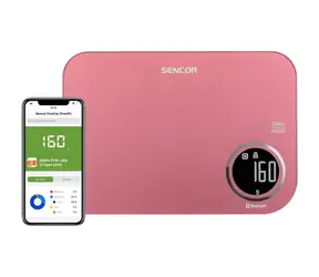 Sencor SKS 7074RD červená / múdra kuchynská váha / max. 5kg / funkcia TARA / Bluetooth 