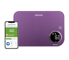 Sencor SKS 7073VT fialová / múdra kuchynská váha / max. 5kg / funkcia TARA / Bluetooth 