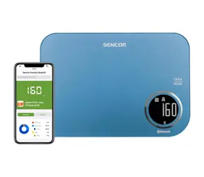 Sencor SKS 7072BL modrá / múdra kuchynská váha / max. 5kg / funkcia TARA / Bluetooth 