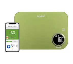 Sencor SKS 7070GG zelená / múdra kuchynská váha / max. 5kg / funkcia TARA / Bluetooth 