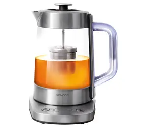 Sencor SWK 1590SS strieborná / Rýchlovarná kanvica so sitkom na čaj / 1500W / 1.5L