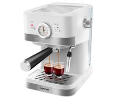Sencor SES 1720WH biela / Pákový kávovar / 1050W / 20 bar / 1.5 l / napeňovacia tryska