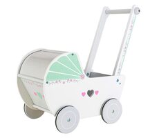 ECOTOYS Drevený kočík pre bábiky / od 3 rokov