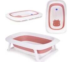 ECOTOYS Skladacia vanička Kravička - ružová / od 0 rokov