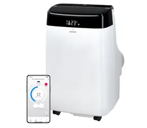 Sencor AC MT9040C biela / mobilná klimatizácia / 1220W / 9000 BTU / chladenie / odvlhčovanie / ventilátor / SMART WiFi