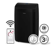 Sencor SAC MT9079CH čierna / mobilná klimatizácia / 9000 BTU / chladenie / odvlhčovanie / ventilátor / kúrenie / SMART WiFi