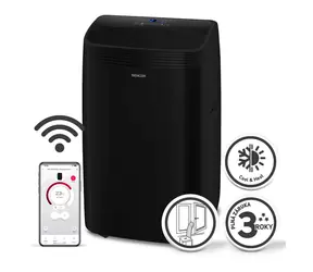 Sencor SAC MT9079CH čierna / mobilná klimatizácia / 9000 BTU / chladenie / odvlhčovanie / ventilátor / kúrenie / SMART WiFi