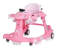 CHIPOLINO Chodítko interaktívne Airplane 3v1 ružová / od 6 mesiacov