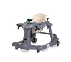 CHIPOLINO Chodítko interaktívne Airplane 3v1 šedá / od 6 mesiacov