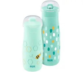 NUK Sada fliaš na pitie / 300-450 ml / od 9 mesiacov / zelená