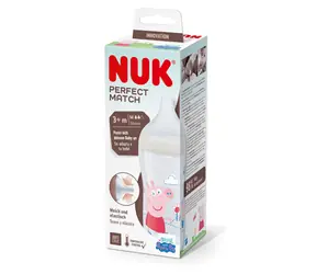 NUK Dojčenská fľaša / Peppa Pig 260 ml / 3 + / biela