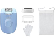 Philips 4000 BRE247/00 modrá / Epilátor / 2 rýchlosti / umývateľný
