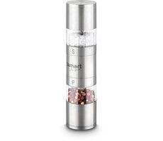 Lamart Tube Mlynček na korenie 2x 40ml strieborná / korenie. soľ / nerez