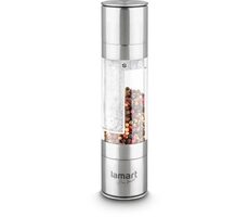 Lamart Tube Mlynček na korenie 2x 100ml strieborná / korenie. soľ / nerez