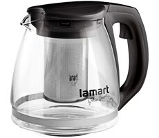 Lamart Verre Čajová kanvica 1.1l čierna / sklo