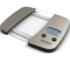 Lamart Equal Kuchynská váha šedá / LCD display / max 5000g / 2x AAA / nerez