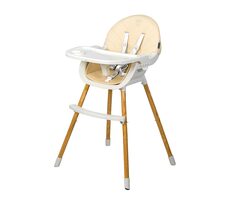 Asalvo BOCUSE jedálenská stolička 2v1 rozkladacia, vanila xy