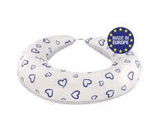 Bomimi ABRA multifunkčný vankúš XXL, SRDIEČKA-bodky modrá/biela