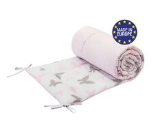 Bomimi MANTINEL do postieľky 180 cm, MOTÝLCI, RUŽOVÁ