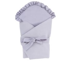 Bomimi Rýchlozavinovačka s volánikom, mušelín, šedá