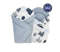 Bomimi Rýchlozavinovačka soft obojstranné autíčka, modrá