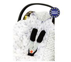 Bomimi Zavinovacia deka do autosedačky minky lesné zvieratká, šedá