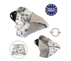 Bomimi Zavinovacia deka do autosedačky minky pojazdná zoo, šedá xy