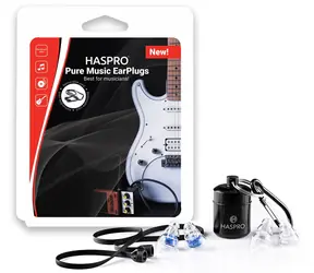 Haspro Music - Concerts štuple do uší pre muzikantov, 2 x 2ks, modré