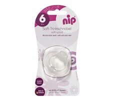 NIP Cumlík na pitie, široký, silikón, 6m+